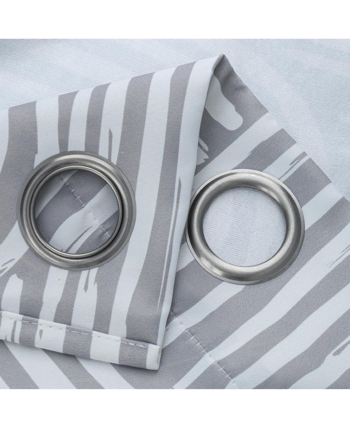 Rt Designer Collection Ashton Printed Blackout Luxurious Decorative Grommet Curtain Panel 54" x 84" Silver