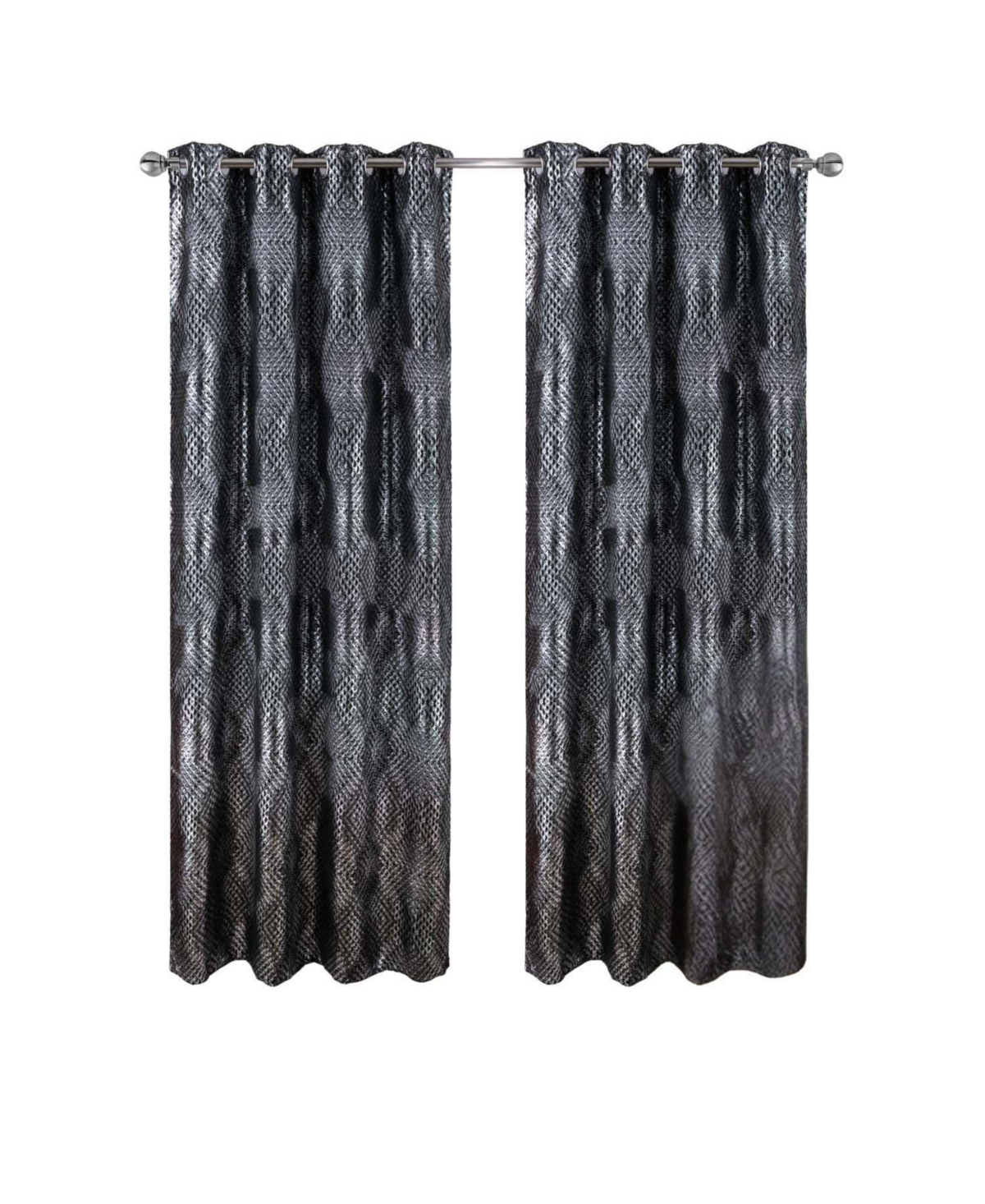 Rt Designer Collection Hailey Halo Foil Blackout Grommet Curtain Panel 52" x 90