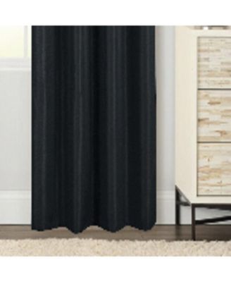 RT Designer Collection Gibson Luxurious Decorative Grommet Curtain Panel 54" x 90" Black
