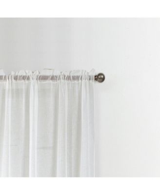 Astro Textured Rod Pocket Curtain Panel 54" x 90" White
