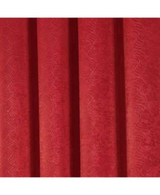 RT Designers Nellie Embossed Blackout Grommet Panel - 52"x84", Red.