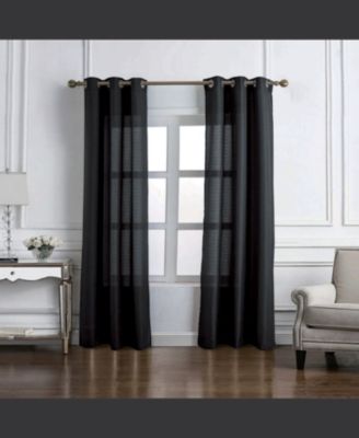 Cole Textured Grommet Room Darkening Curtain Panel 54" x 84" Black