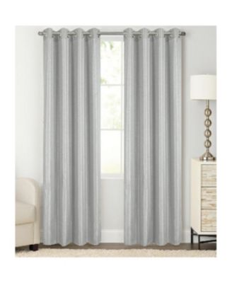 RT Designer Collection Gibson Luxurious Decorative Grommet Curtain Panel 54" x 90" Silver