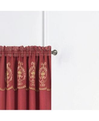 Jayla Stylish & Premium Embroidered Curtain Panel 54" x 90" Burgundy