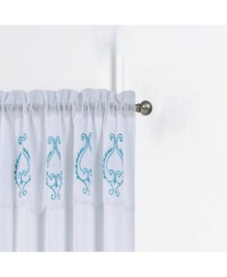 Jayla Stylish & Premium Embroidered Curtain Panel 54" x 90" Teal