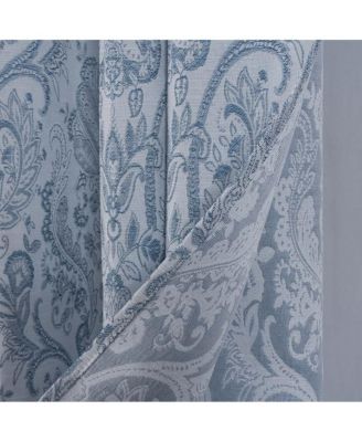 Bridgeport Jacquard High Quality Light Filtering Grommet Curtain Panel 54" x 90" Blue