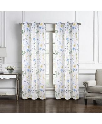 Kelce Doily Grommet Light Filtering Window Curtains for Bedroom 54" x 90" Rose