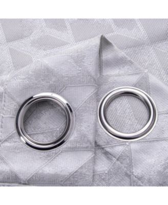 RT Designer Collection Cubix Jacquard Grommet Luxurious Modern Design Curtain Panel 54" x 84" Beige