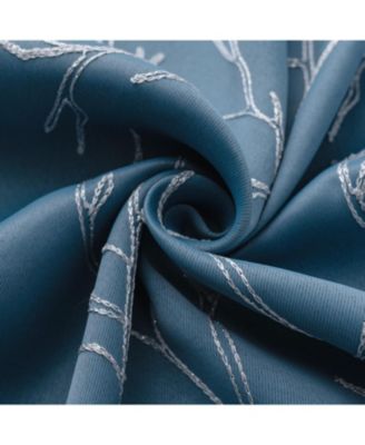 RT Designer Collection Luciana 2 Pack Embroidered Blackout Luxurious Decorative Grommet Curtain Panel