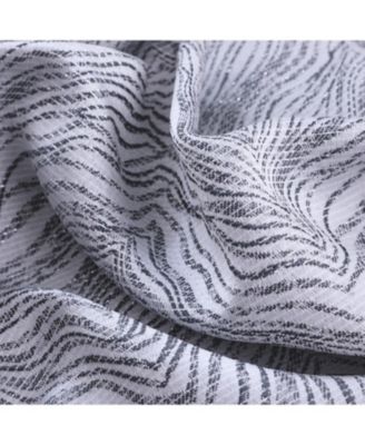 RT Designer Collection Crystal Jacquard Rod Pocket Foam Back Luxurious Modern Design Curtain Panel 54" x 84" Charcoal