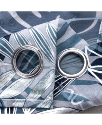 RT Designer Collection Fern Foil Printed Doily Luxurious Decorative Grommet Curtain Panel 54" x 90" Wedge