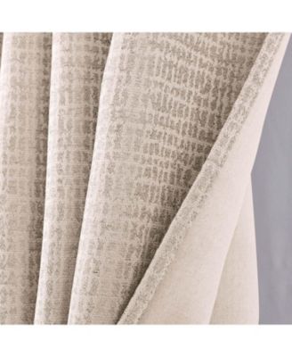 RT Designer Collection Demi Lux Jacquard Blackout Grommet Curtain Panel 52" x 84" Ivory