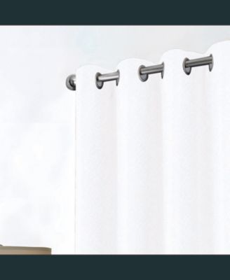 RT Designer Collection Cassi Shimmer Jacquard Grommet Curtain Panel 54" x 90" White