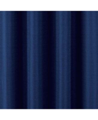 RT Designer Collection Cindy Textured 2 Pack Grommet Curtain Panel 36" x 84" Navy Blue