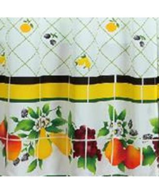 Ramallah Trading Ruffle Fruit Medley Tier and Valance - 60 x 36, Multicolored