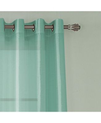 RT Designer Collection Nancy Grommet Luxurious Modern Design Curtain Panel 54" x 95" Aqua