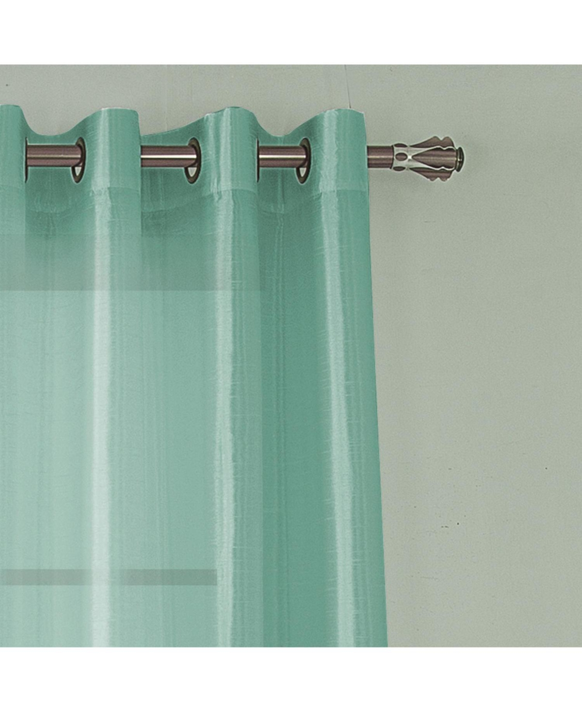 Rt Designer Collection Nancy Grommet Luxurious Modern Design Curtain Panel 54" x 95" Aqua