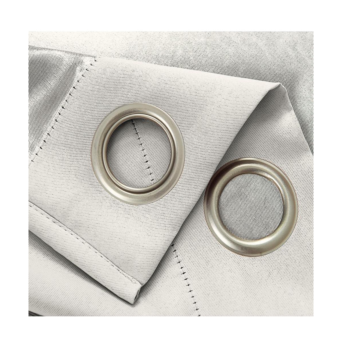 Rt Designers Collection Anchorage Premium Blackout Grommet Curtain Panel 54" x 63" White