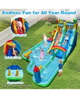 Sugif Inflatable Water Slide Park Giant Bounce House with 950W Blower