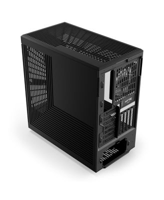 Y40 S-Tier Aesthetic Panoramic Tempered Glass ATX Mid-Tower Gaming Computer Case, Black