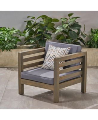 Acacia Club Chair with Water-Resistant Cushions