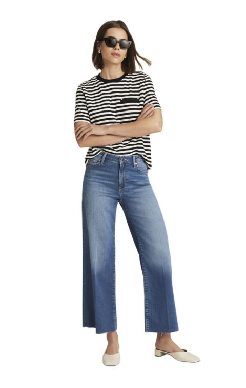 Женские джинсы Mavi Jeans Paloma Wide Leg In Light Brushed Feather Luxe, цвет: Светлый индиго