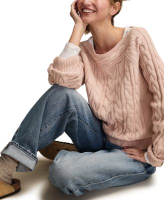 Women's Boat Neck Cable Sweater