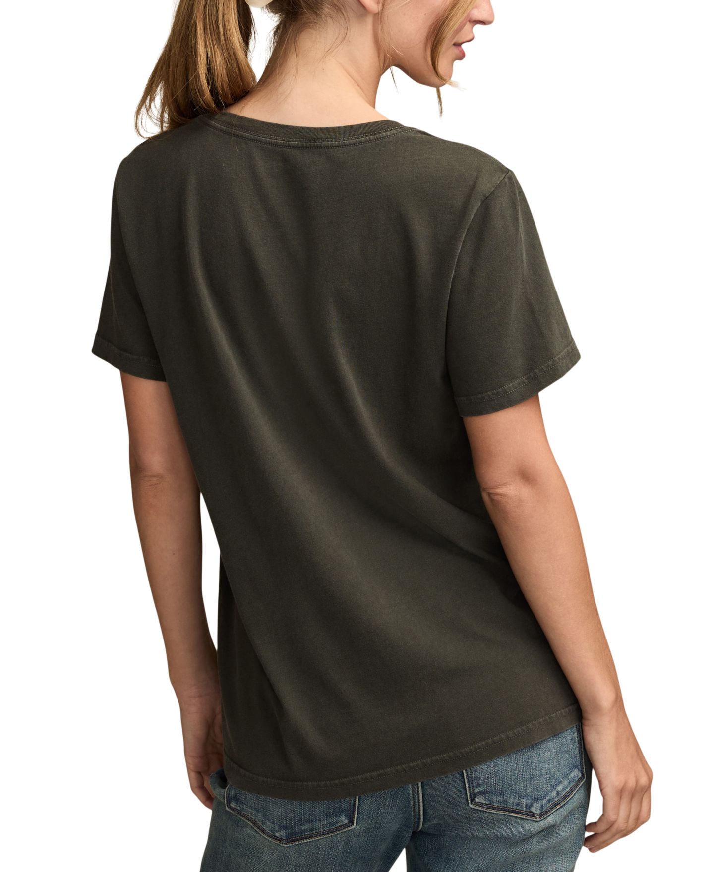 Женская футболка Lucky Brand Love At First Sip Classic Crewneck, цвет: Raven — фото 4