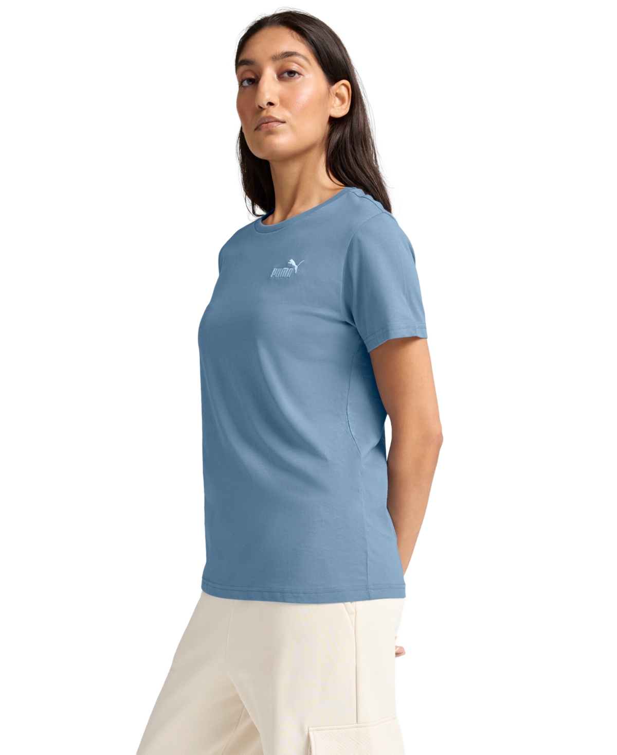 Puma Women's Essential No 1 Logo T-shirt In Blue