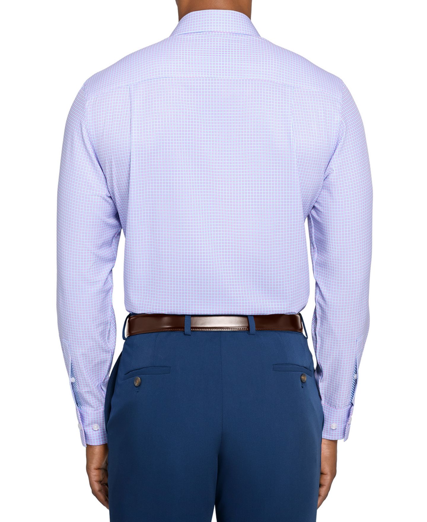 Мужская рубашка ConStruct Long-Sleeve Dress Shirt, цвет: Синий розовый — фото 5