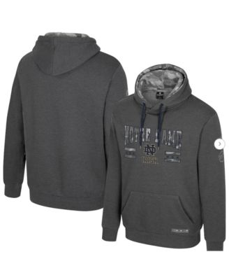 Men's Heather Charcoal Notre Dame Fighting Irish Operation Hat Trick Squad Hoodie