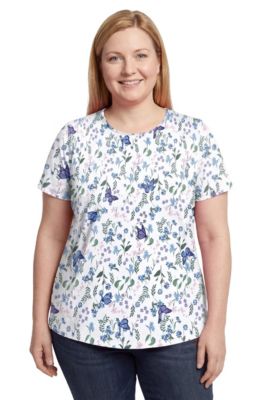 Plus Size Within Perfect Printed Short-Sleeve Crewneck Tee