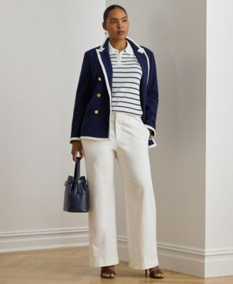 Plus Size Chino Flare High-Rise Pants