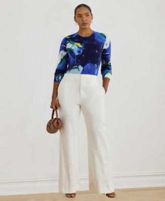 Plus Size Abstract-Motif Long-Sleeve Sweater