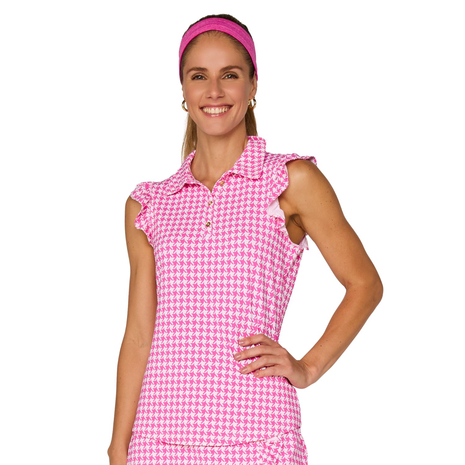 Розовый Houndstooth