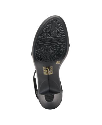 Women's IDOL Pearlized Faux Leather Ankle Strap Dress Sandals