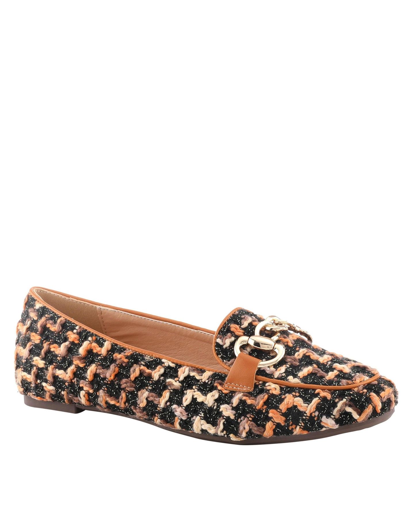 Женские туфли Patrizia Knitknot Ballerina Shoes with Padded Insole, цвет: Верблюжий разноцветный — фото 1