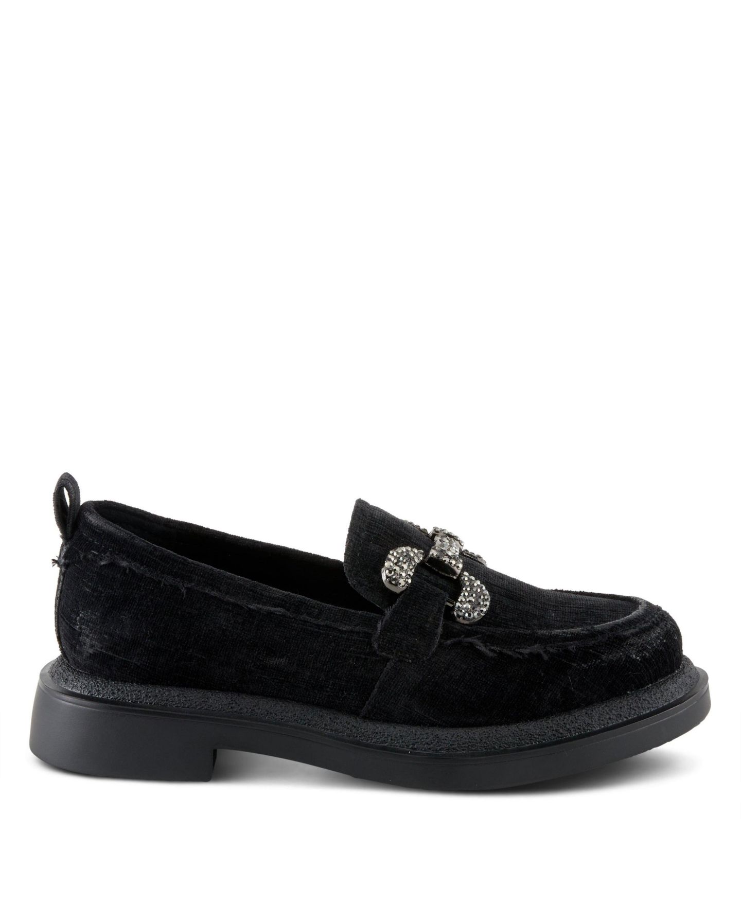 Женские туфли Patrizia Marlen Velvet Loafer with Metal Ornamentation, цвет: Чёрный — фото 5