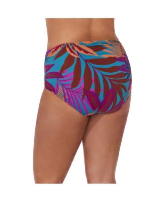 Women's Plantopia Shirred High Waist Swim Bottom