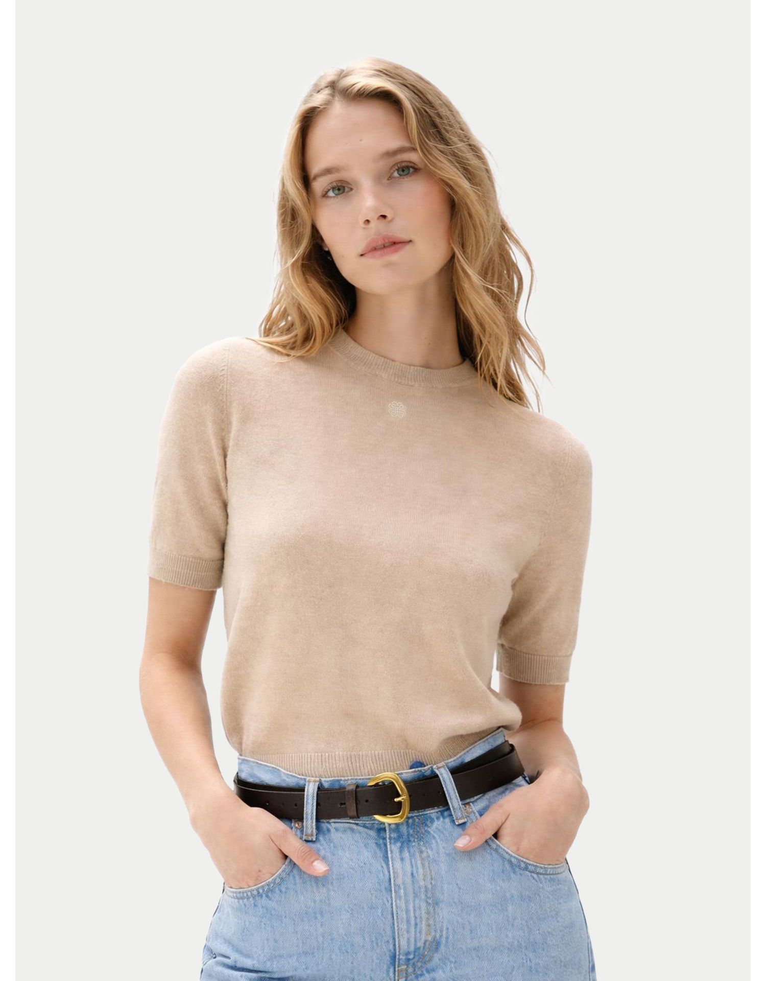 Women's Elbow-Length Sleeve Cashmere Sweater