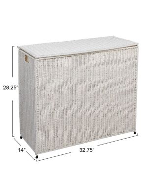 3 Compartment Wicker Laundry Sorter
