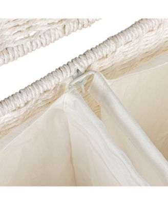 3 Compartment Wicker Laundry Sorter