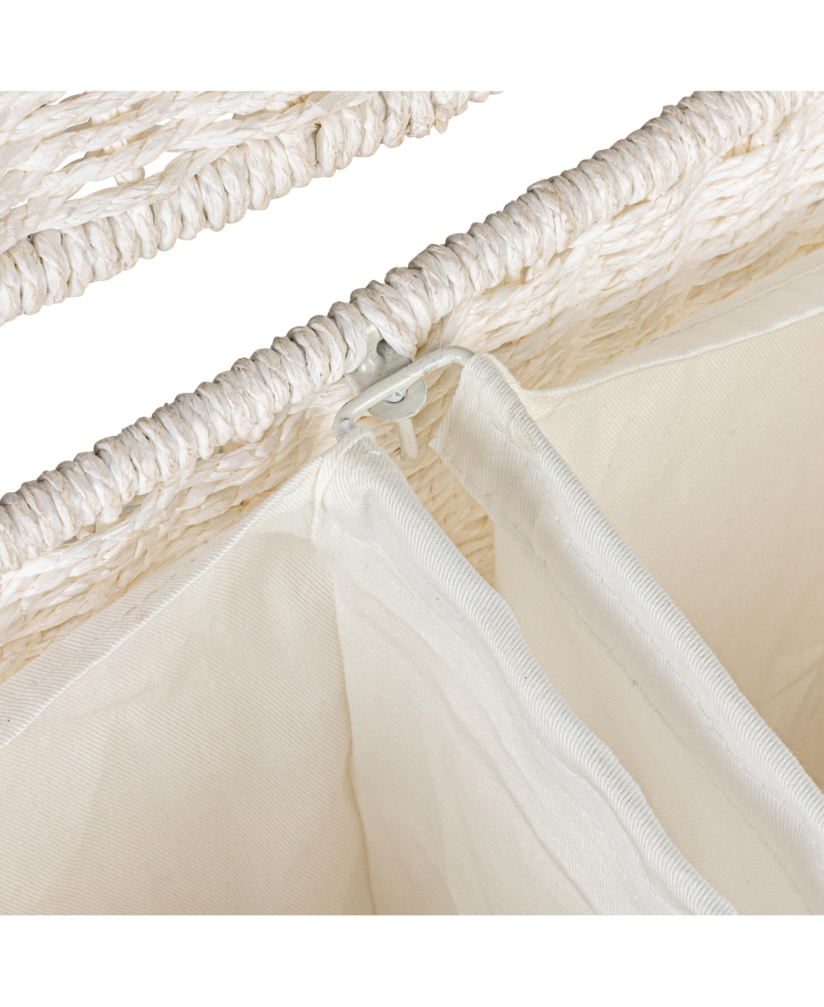 Household Essentials 3 Compartment Laundry Sorter, Wicker Laundry Sorter, White