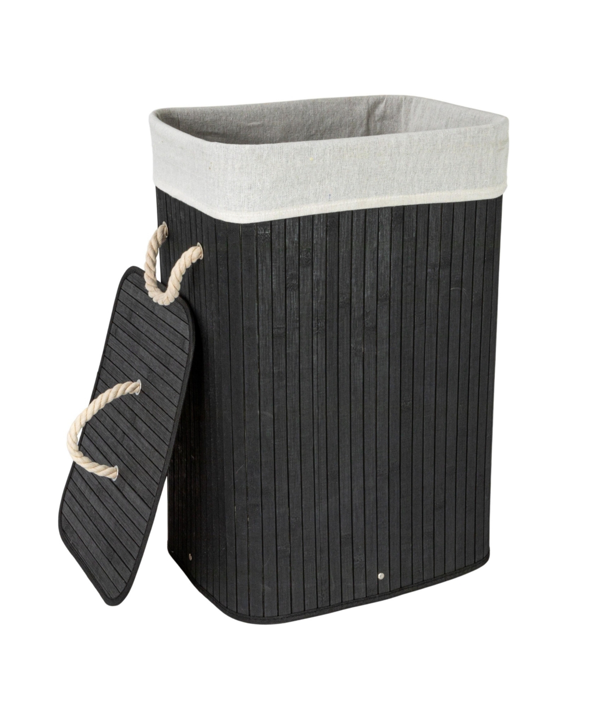 Household Essentials Bamboo Laundry Hamper with Rope Handles, -Gallons