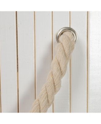 Bamboo Laundry Hamper with Rope Handles, 19-Gallons