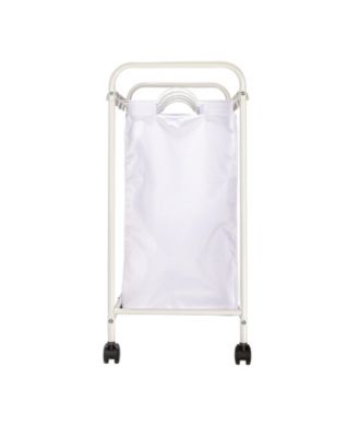 Rolling Laundry Sorter, 4 Bag, White