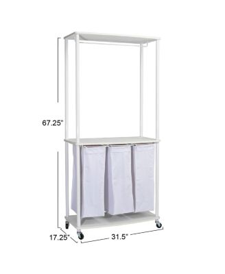 3-Bag Laundry Center, White