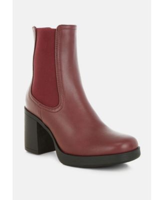 Womens Scuala Faux Leather Chelsea Boots