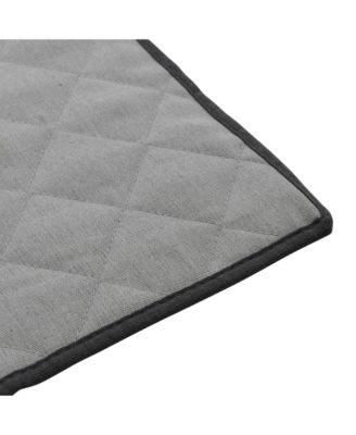 Quilted Table Leaf Storage Bag, Gray with Charcoal Trim