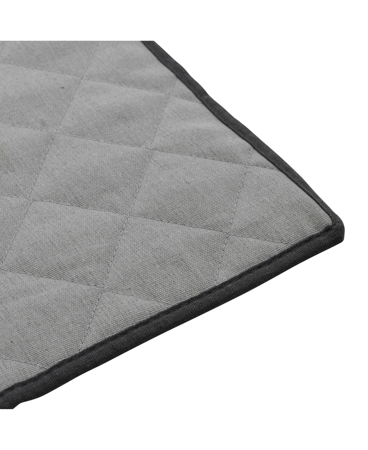 Household Essentials Quilted Table Leaf Storage Bag, Gray with Charcoal Trim